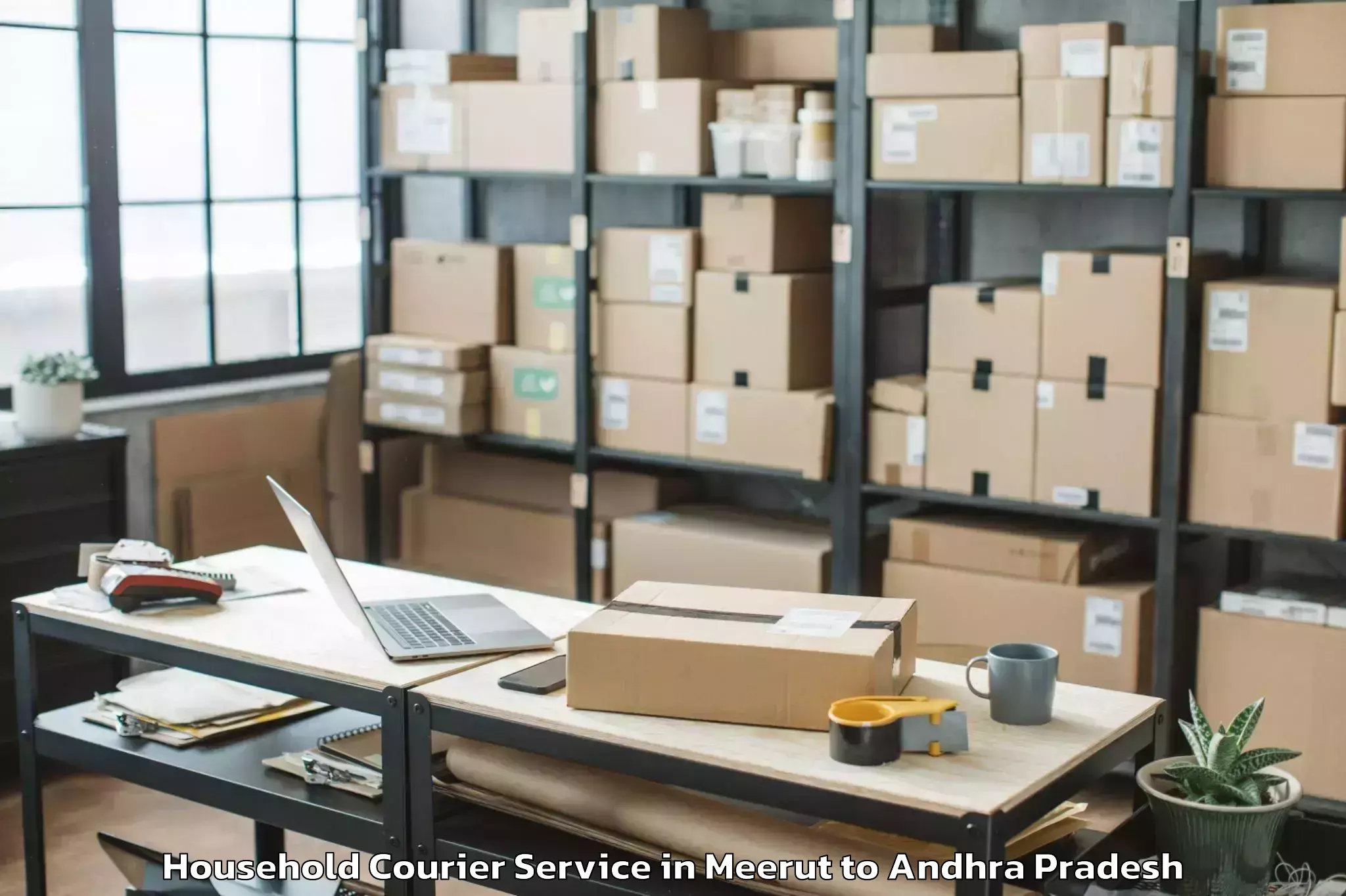 Book Meerut to Nambulipulikunta Household Courier